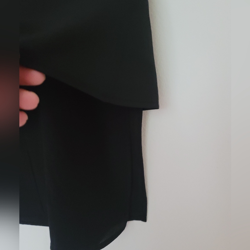 Paper Crane Sz M Black Tank Top Blouse Women's Layered Spaghetti Straps - Picture 3 of 7